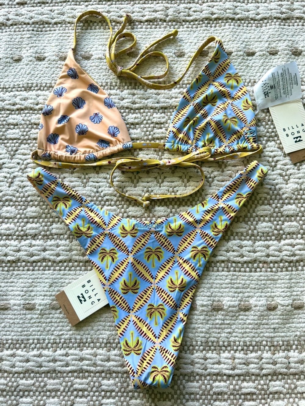 π₯π₯BILLABONG - REVERSIBLE SOUL STOKE MULTI SLIDE TRIANGLE DIPPI BIKINI SETπ₯π₯ - Picture 7 of 13